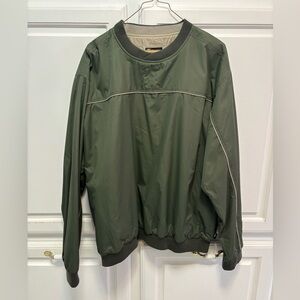 Wedge Golf Beyond Wind Gear Golf Pullover Reversible Green Tan NWOT Men’s Large